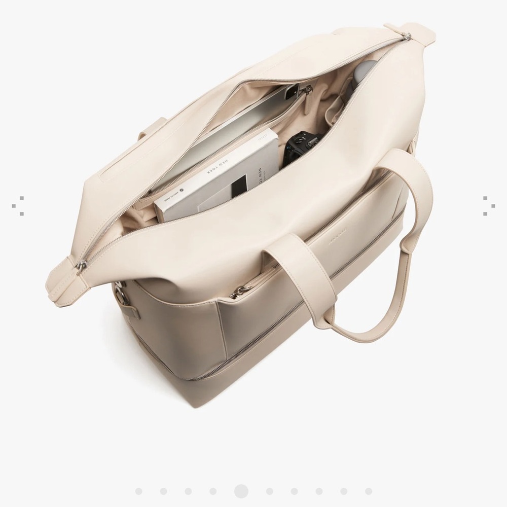 MONOS Metro Weekender - Ivory - Vegan Leather Travel Luggage - Picture 14 of 16